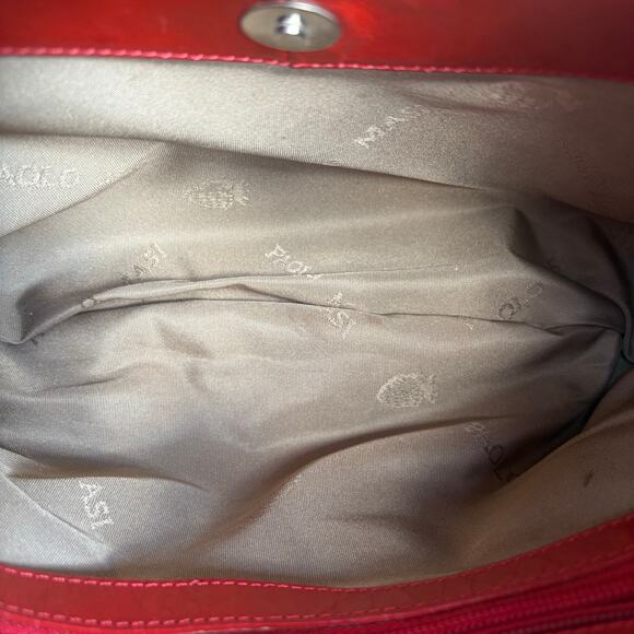 Paolo Masi Y2K Purse Hobo Bag Red Leather Woven Flower Boho Hippie Festival - Picture 14 of 16